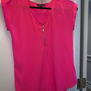 Express got pink silk blouse